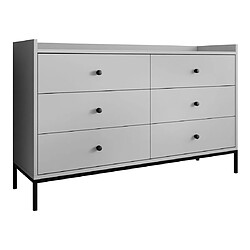 Bestmobilier Filipo - commode - gris - 130 cm