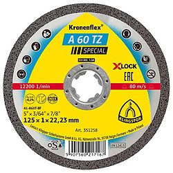 Disque de coupe A60TZ X-LOCK 125x10mm Klingspor