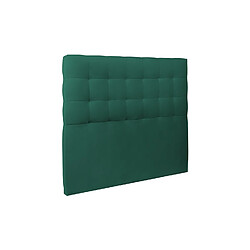 Sommeil de plomb Tete de lit Capitonnée Velours Vert L 135 cm - Ep 10 cm rembourré