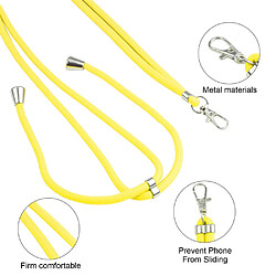 Coque en TPU motif nid d'abeille avec cordon réglable jaune pour votre Samsung Galaxy S21 5G