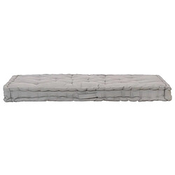 Avis Decoshop26 coussin de canapé palette 100 % coton 120x80x10 cm gris DEC021812