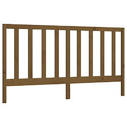 Maison Chic Tête de lit scandinave pour lit adulte,Meuble de chambre Marron miel 206x4x100 cm Bois massif de pin -MN74354