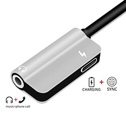 Wewoo Câble d'adaptateur audio Hat-Ptince Type-C à Type-C et Jack 3.5mm, pour Galaxy, Google, LG, Sony, Huawei, Xiaomi, Lenovo et autres téléphones Android (Argent)