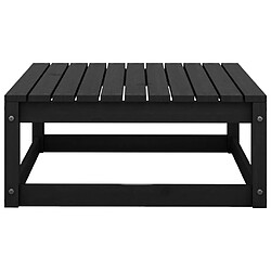 vidaXL Repose-pied de jardin 70x70x30 cm noir bois de pin solide