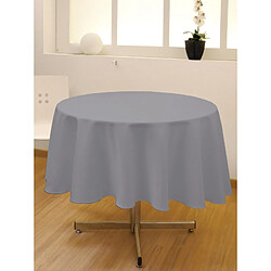 Soleil D'Ocre Nappe ronde unie - Diamètre 180 cm - Gris