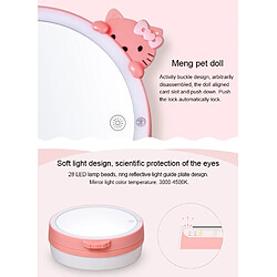 Avis Wewoo Miroir Multi-fonction Chat Mignon Écran Tactile Capteur de Corps Humain USB Charge LED de Maquillage Lampe de Bureau Ambiance Lumière avec Boîte de Rangement et Loupe, Distance: 30-60cm, DC 5V