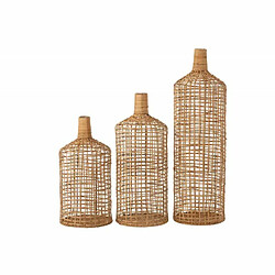 Paris Prix Lot de 3 Vases Déco Bambou 80cm Naturel