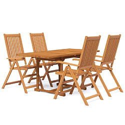 Maison Chic Ensemble de salle à manger de jardin 5 pcs,Table et chaises d'extérieur Bois d'acacia massif -GKD362744