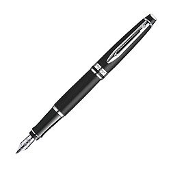 Stylo plume Waterman Expert corps noir mat argent