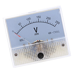 Acheter 85c1 dc rectangle ampèremètre ampèremètre testeur analogique panneau voltmètre 0-250 v