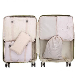 Universal Pack Voyage Cube Set de 6 pièces, Pack Bagages Organisateur (Beige)