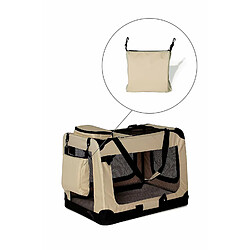 dibea tb10041 Chien Pliable Transport Voiture Box Sacoche pour Petits Animaux (Taille et Couleur au Choix), Beige