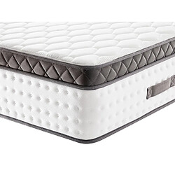 Vente-Unique Matelas 180 x 200 cm ressorts ensachés et surmatelas intégré ép.34cm - COSMOPOLITAIN II de YSMÉE pas cher