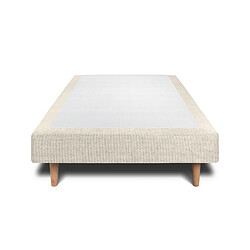 Sommeil de plomb Sommier Tapissier Tissu Beige clair 90x200 H29cm