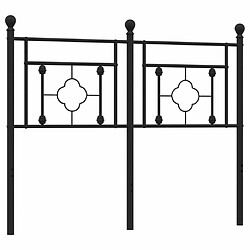 Maison Chic Tête de lit moderne pour chambre - Décoration de lit métal noir 120 cm -MN32018 pas cher