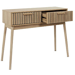 Avis The Home Deco Factory Console 2 tiroirs Saulk en bois - Marron