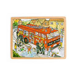 Bigjigs Toys Grand puzzle de camion de pompiers