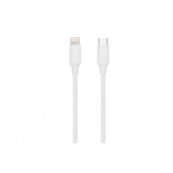 Konrow KCCTLNPDW1 - Câble USB Lightning vers Type C (1m, Nylon, Blanc) - Emballage Original