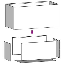 vidaXL Jardinière noir 62x40x39 cm acier pas cher
