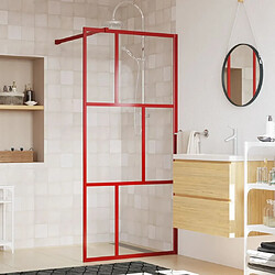 Maison Chic Paroi de douche | Écran de douche | Cloison de douche avec verre ESG transparent rouge 80x195 cm -GKD25688