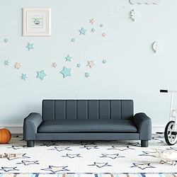 vidaXL Canapé pour enfants gris foncé 90x53x30 cm tissu