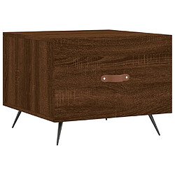 vidaXL Table basse Chêne marron 50x50x40 cm Bois d'ingénierie