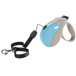 Ferplast 75700018 Amigo Mini Cordon Laisse Rétractable avec Coque Interchangeable Gris/Bleu