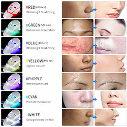 Justgreenbox 7 Colors Led Facial Mask Korean Acne Neck Beauty Therapy Machine Light - 32880600969-EU-Plug-w pas cher