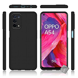 Htdmobiles Coque silicone gel fine pour Oppo A54 5G / A74 5G + film ecran - NOIR