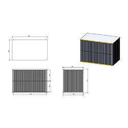 Vente-Unique Meuble sous vasque suspendu strié liseré doré - Blanc - L80 cm - KELIZA pas cher