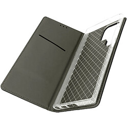 Avizar Étui pour Samsung S23 Ultra Clapet Magnétique Porte carte Collection Smart Noir