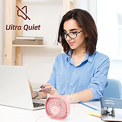 Acheter Ventilateur USB Petit Mini Ventilateur De Bureau Ventilateur De Table Alimenté Par USB, Ventilateur De Bureau Silencieux Portable De 4 Pouces, Ventilateur Personnel À 3 Vitesses, Refroidissement À Flux D'Air Puissant Rotatif À 360 Degrés