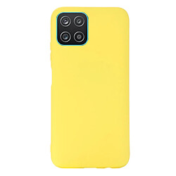 Coque en silicone anti-rayures avec sangle jaune pour votre Samsung Galaxy A03 (166.5 x 75.98 x 9.14mm)