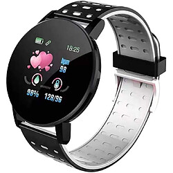 Chrono Chronus montre-bracelet intelligente fréquence cardiaque Montre Connectée bracelet montres de sport bande Smartwatch pour Android Ios(Argent)