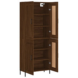 Avis vidaXL Buffet haut Chêne marron 69,5x34x180 cm Bois d'ingénierie