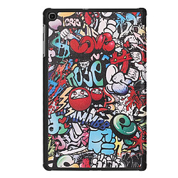 Avis Wewoo Housse Coque Étui à rabat horizontal en cuir de dessin coloré pour motif Graffiti Custer Texture Galaxy Tab A 10.1 2019avec support escamotable et fonction veille / réveil