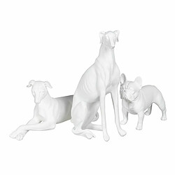 BigBuy Home Figurine Décorative Blanc Chien 18 x 12,5 x 37 cm