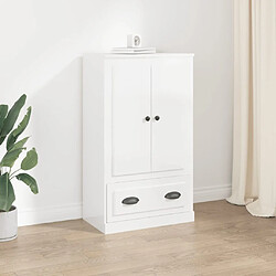 vidaXL Buffet haut blanc brillant 60x35,5x103,5 cm bois d'ingénierie