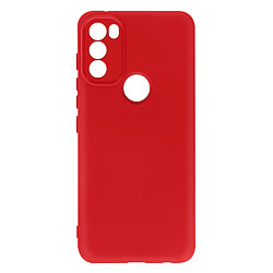 Avizar Coque Motorola Moto G71 5G Semi-rigide Soft-touch Fine rouge