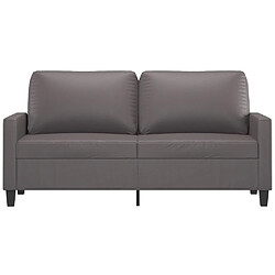 Avis Maison Chic Canapé à 2 places,Sofa de Salon,Canapé droit Gris 140 cm Similicuir -GKD452908