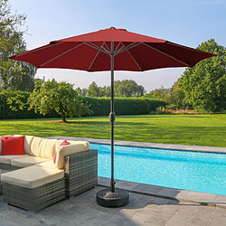 SkyLantern Parasol Droit Octogonal Rouge 270 cm pas cher