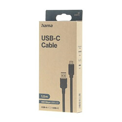 HAMA USB-C Cable, USB-A Plug vers USB-C Plug, USB 2.0, 480 Mbit/s, 1 . 50 m