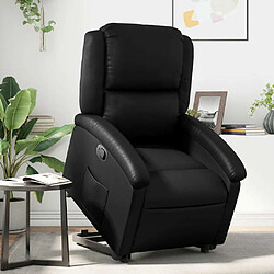 Maison Chic Fauteuil Relax pour salon, Fauteuil inclinable Noir Similicuir -GKD41361