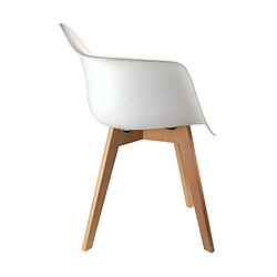 Acheter The Concept Factory Fauteuil scandinave en polypropylène (Lot de 2) blanc.