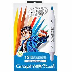 Graph It Set 12 marqueurs Graph'It Brush & Extra Fine - Manga Shonen