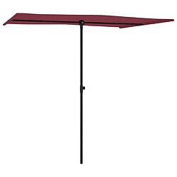 Helloshop26 Parasol d'extérieur 2 x 1,5 m - Rouge bordeaux