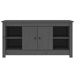 Avis Maison Chic Meuble TV scandinave - Banc TV pour salon Gris 103x36,5x52 cm Bois de pin massif -MN62525