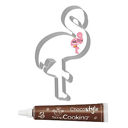 Scrapcooking Moule découpoir XXL Flamant rose + 1 Stylo chocolat