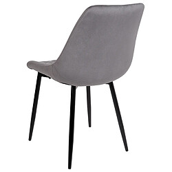 Beliani Chaise de salle à manger MARIBEL Set de 2 Velours Gris pas cher