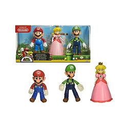 Jakks Pacific World of Nintendo - Pack 3 figurines Super Mario Mushroom Kingdom 10 cm